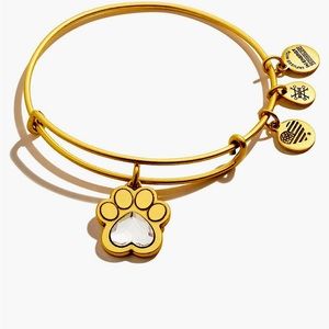 Alex and Ani Expandable Bangle for Women, Crystal Paw Prints of Love Charm